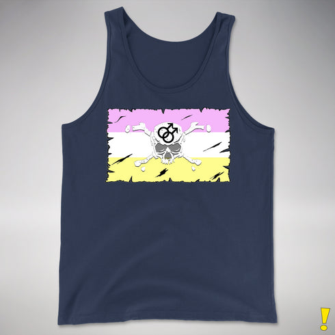 Twink Pride Pirate Flag Premium Tank Top - Navy
